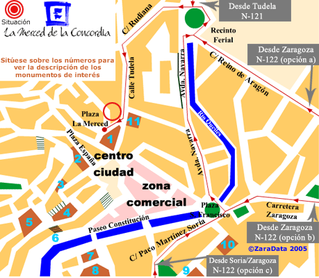 Mapa de Ubicacin del Hotel en Tarazona