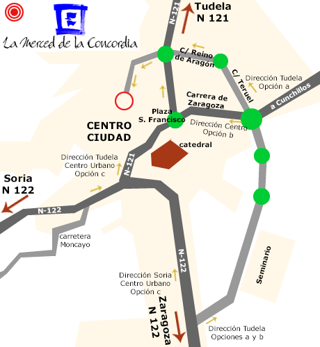 Mapa de Accesos por Carretera