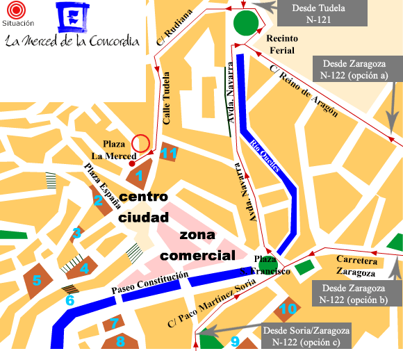 Mapa de Accesos por Tarazona